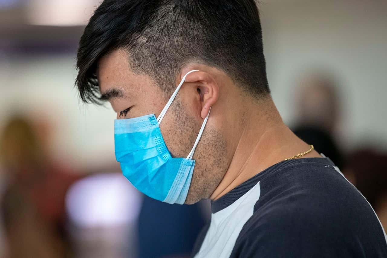 Scenes at Brisbane International Airport on Friday.