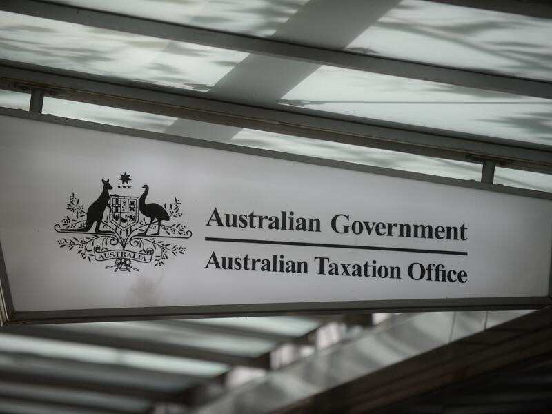 The sign of an Australian Taxation Office shopfront