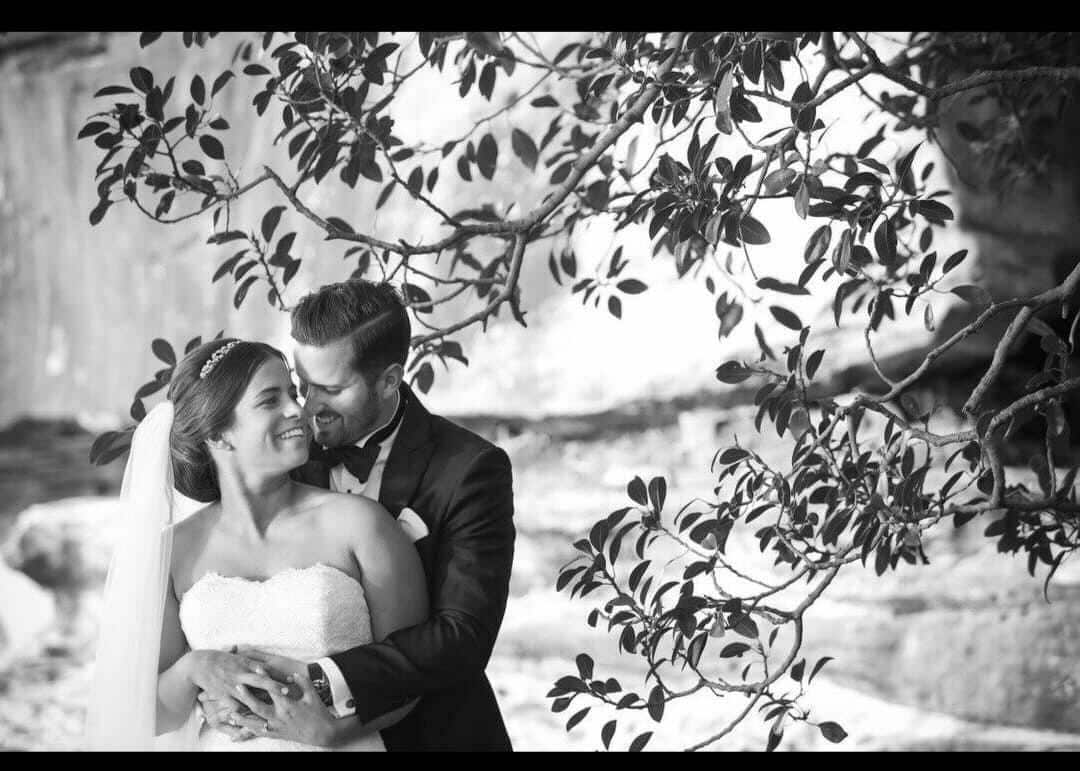 Artemis and Will on their wedding day