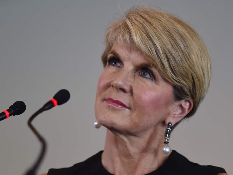 Australia's Foreign Minister Julie Bishop