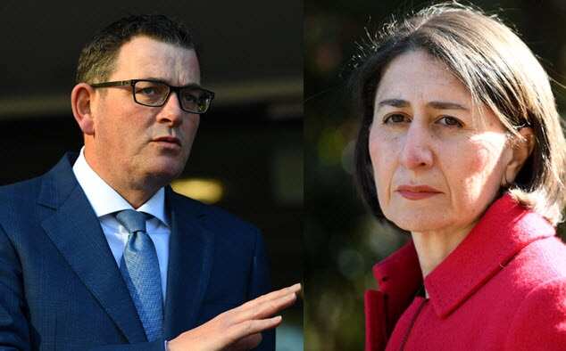Victorian Premier Daniel Andrews and NSW premier Gladys Berejiklian