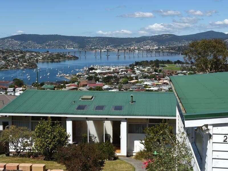 Property over looking the Tasman Bridge and Hobart in Tasmania,