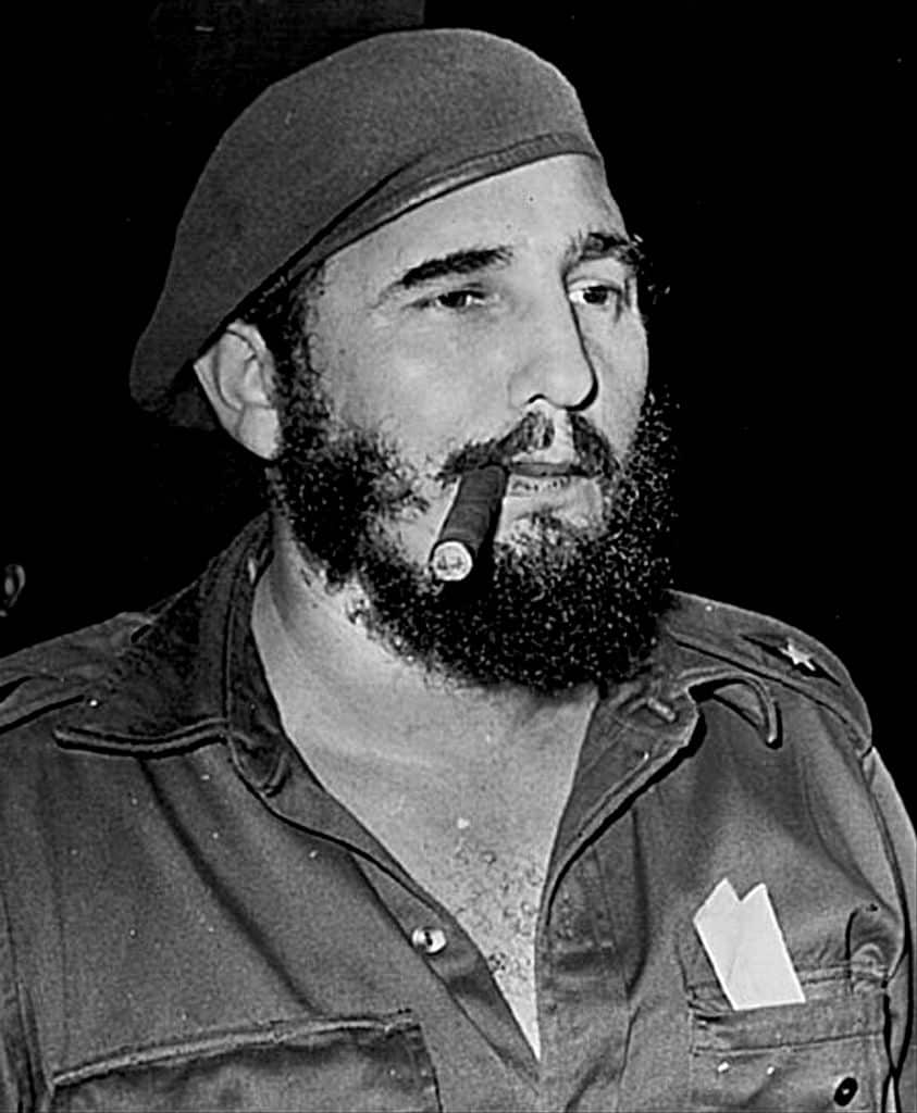 Cuban leader Fidel Castro appears with a cigar in a 1959 file photo.  (Photo by Miami Herald/Miami Herald/MCT via Getty Images)