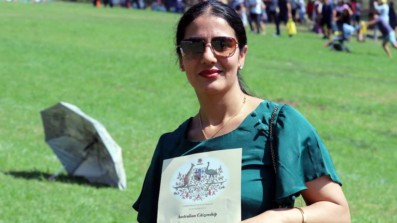 Seema Rani received her citizenship certificate in a ceremony at Parramatta on Jan 26, 2019.