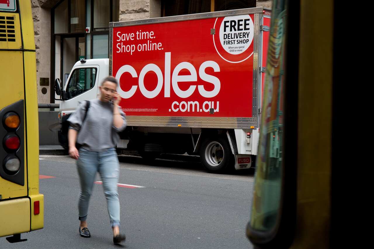 A Coles delivery van is seen in Sydney, Thursday, November 15, 2018. Wesfarmers shareholders will vote on whether to green-light the proposed $20 billion demerger of Coles. (AAP Image/Paul Braven) NO ARCHIVING