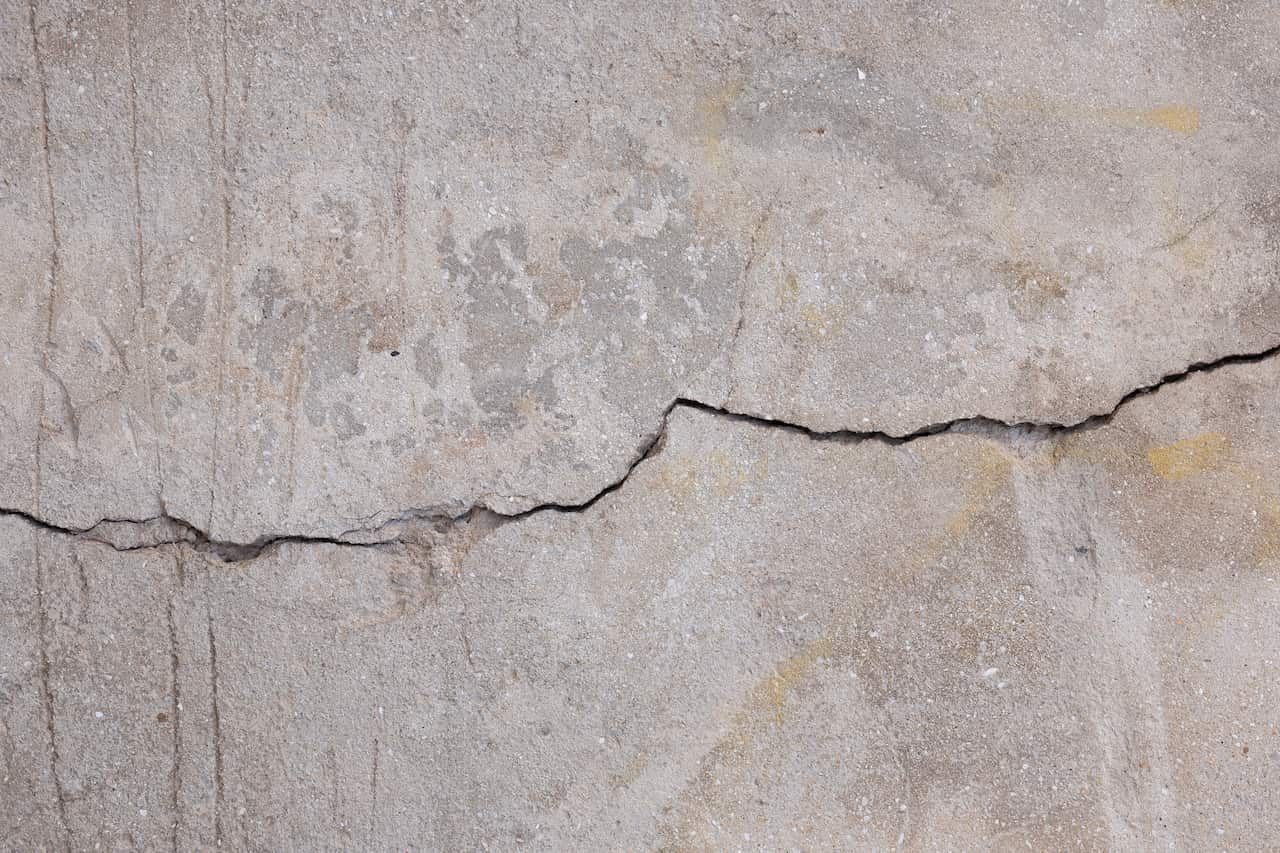 A crack on a wall