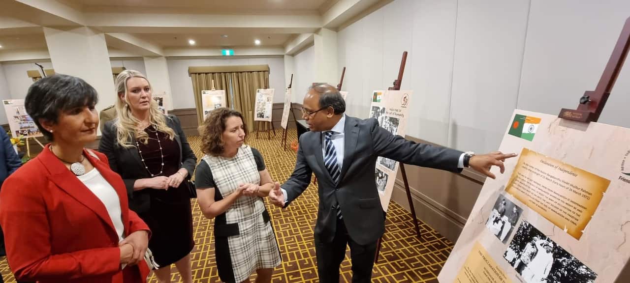 A photo exhibition showing the India-Bangladesh ties.
