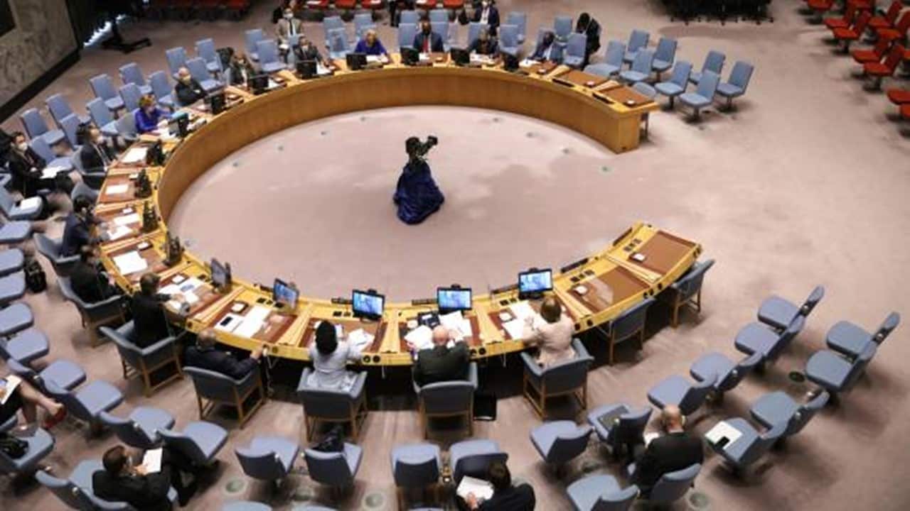 UN Security Council meeting.