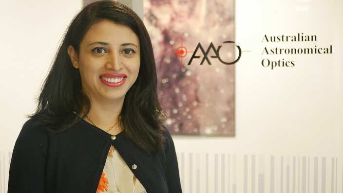 Dr Tayyaba Zafar at the Australian Astronomical Optics (AAO) in Sydney, Australia.