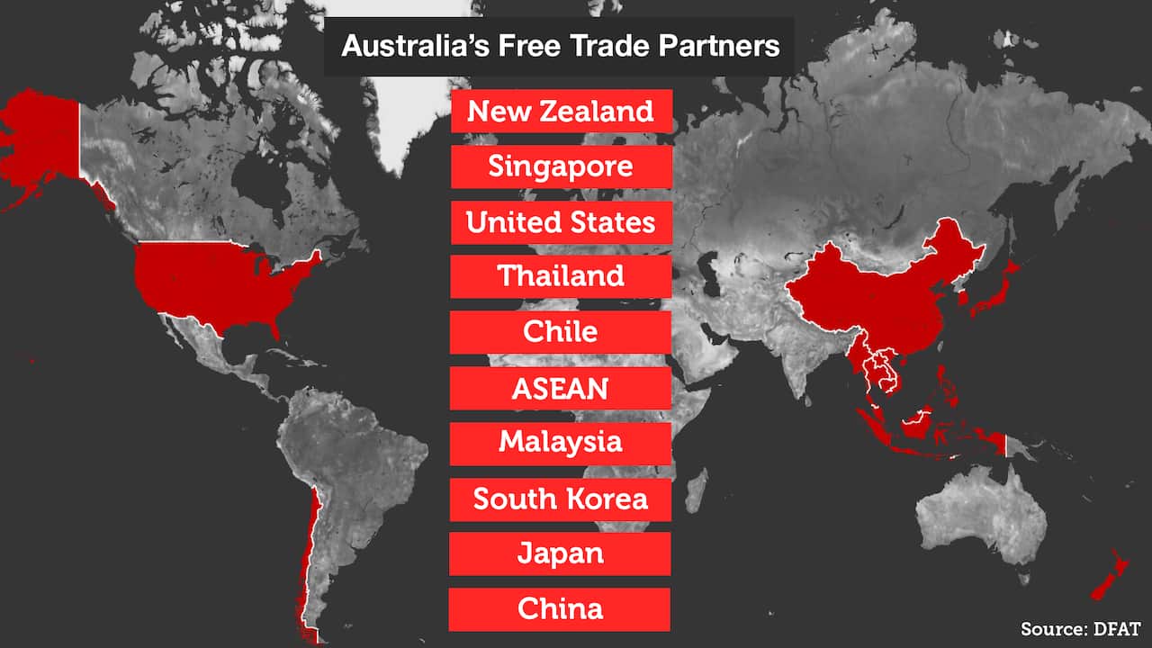 Australia's free trade partners.