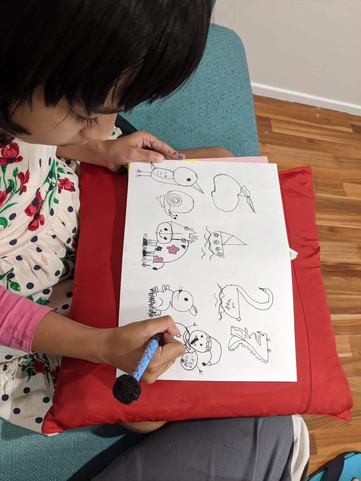 Aahana Doing painting