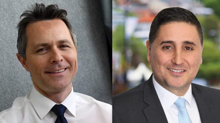 Blaxland candidates ALP-Jason Clare and Liberal Oz Guney