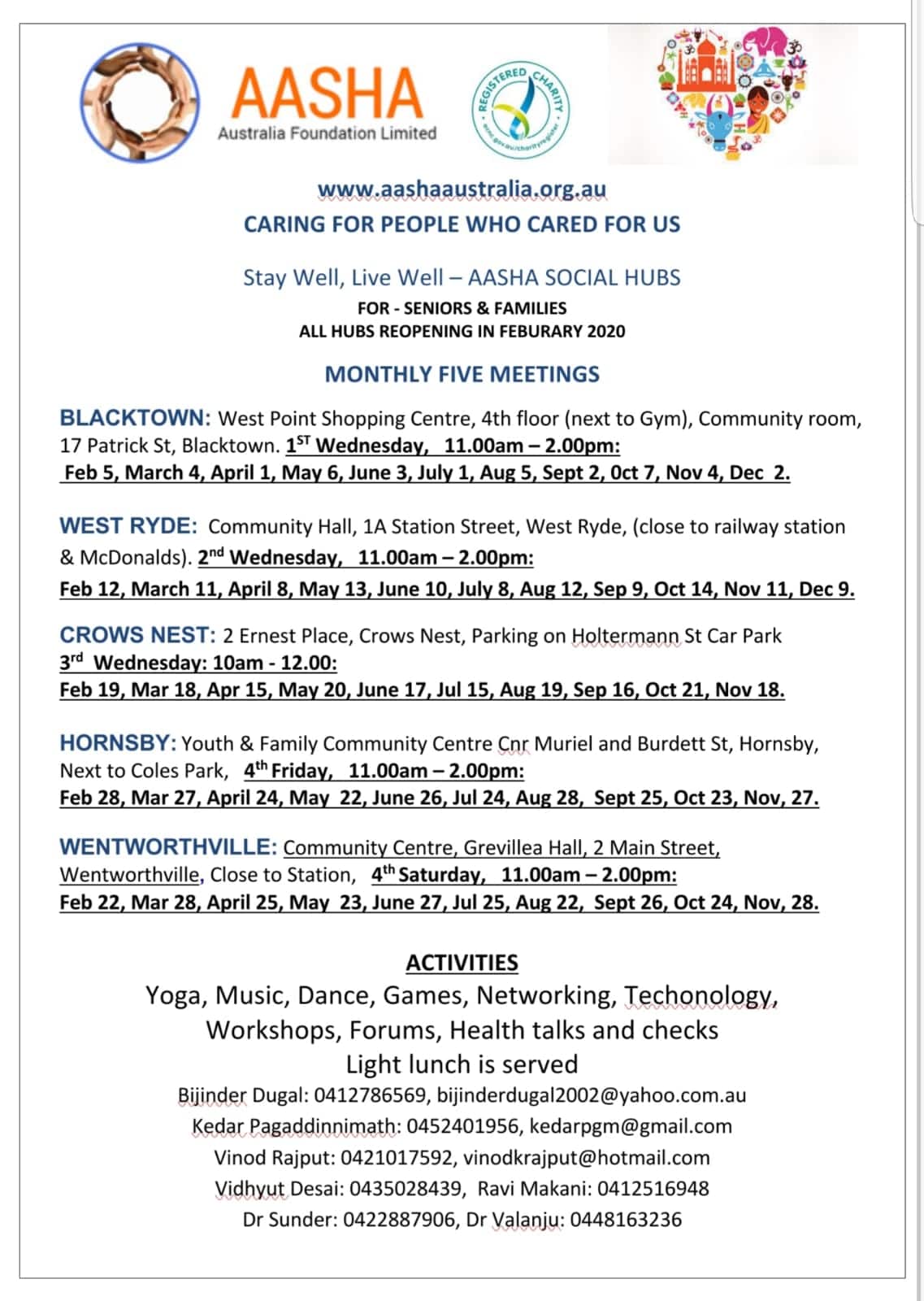 Before restrictions seniors were meeting physically