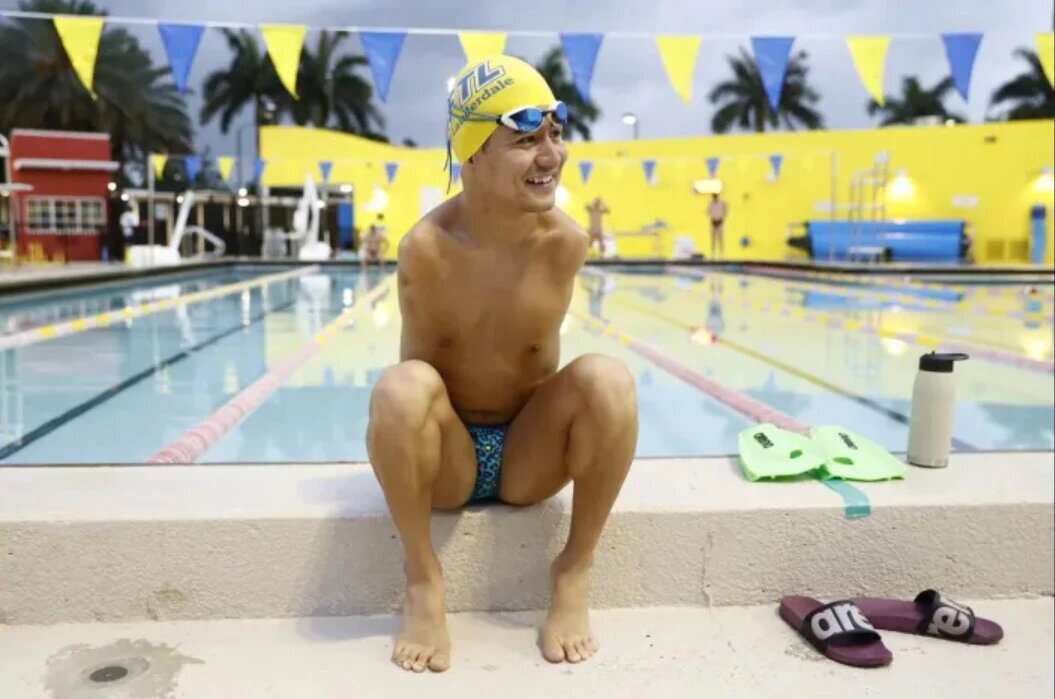 Para-swimmer Abbas Karimi 