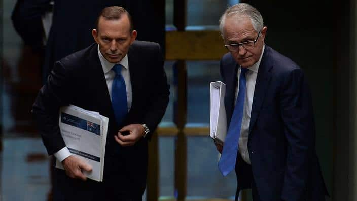 PM Malcolm Turnbull and former PM Tony Abbott