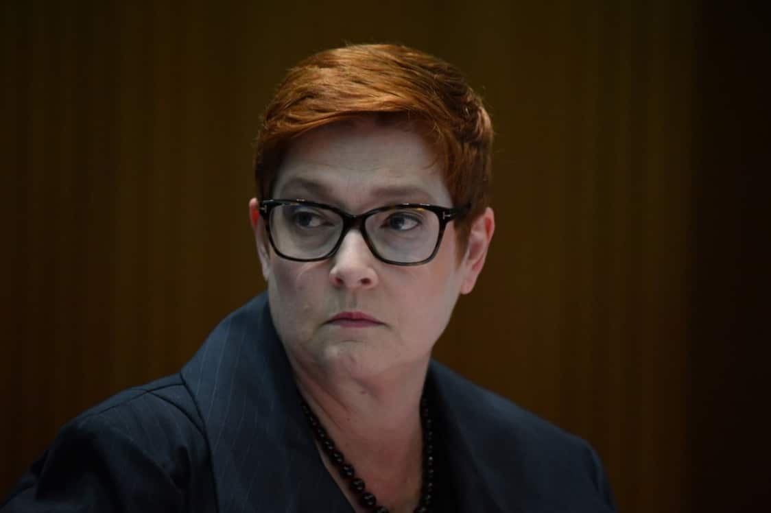 Minister for Foreign Affairs Marise Payne during Senate Estimates at Parliament House in Canberra.