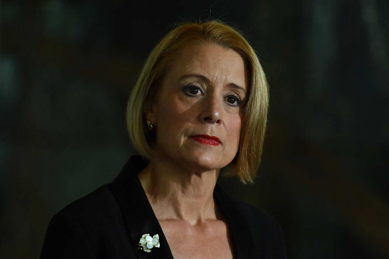 Labor's Home Affairs spokesperson Kristina Keneally at a press conference at Parliament House in Canberra.