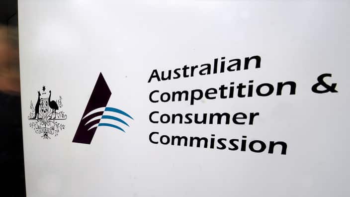 Australian Competition and Consumer Commission (ACCC) signage is seen at the watchdog's headquarters in Melbourne, Monday, May 5, 2014. (AAP Image/Julian Smith) NO ARCHIVING