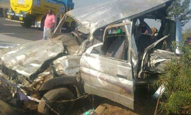 The vehicle that the Datta family was travelling in 