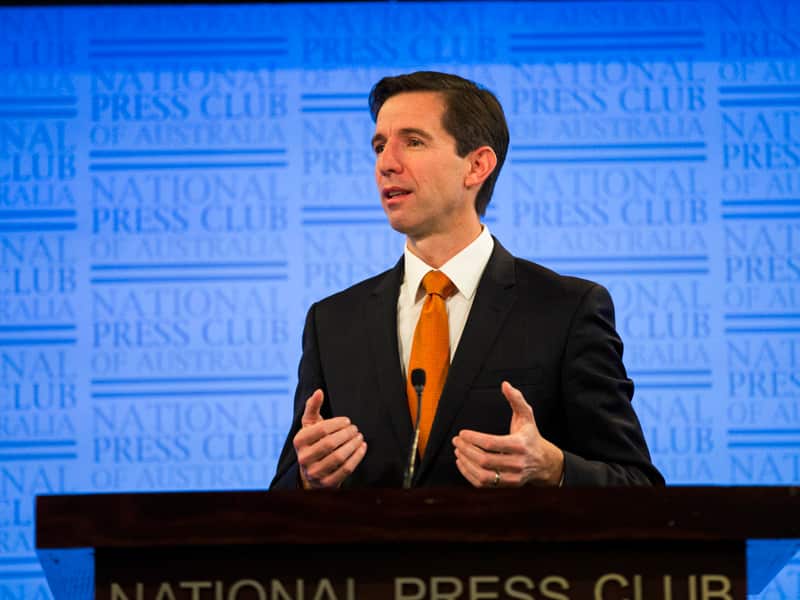 Minister for Training and Education Simon Birmingham