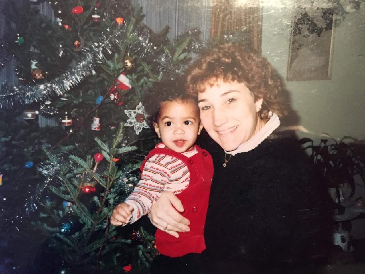 Adam Benz and adopted mother