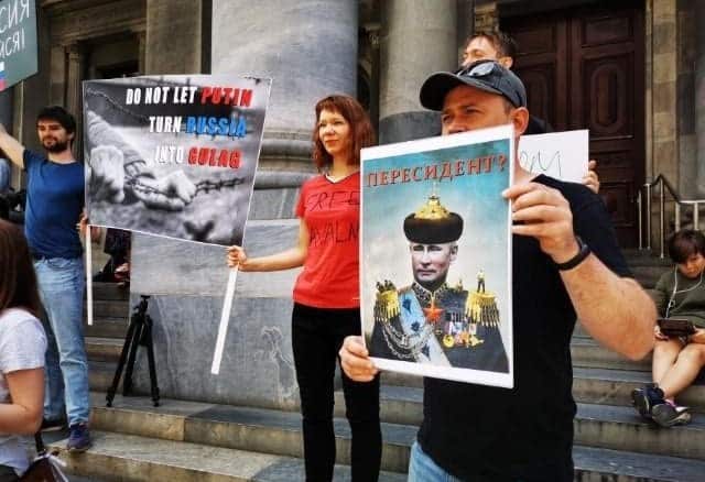 Rally to support Navalny in Adelaide, 31.01.21
