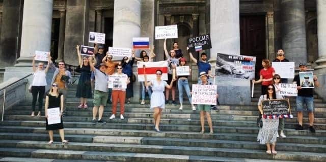 Rally to support Navalny in Adelaide, 31.01.21