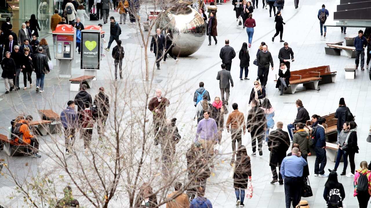 Adelaide pedestrians - AAP.