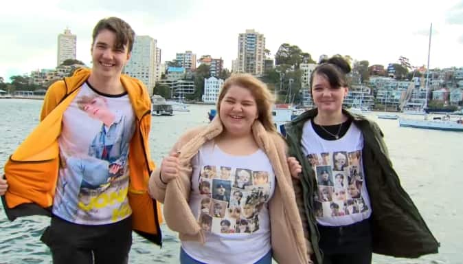 Ateez fans brave the cold the in Sydney.