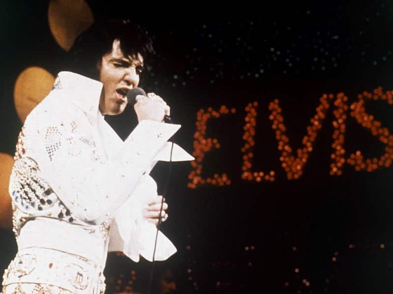Elvis on the stage