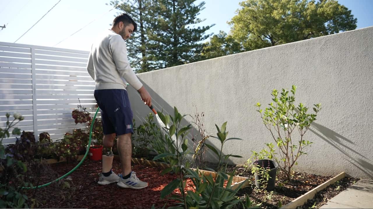 Ex-soldier Aminullah lost his leg in an ambush in 2014.