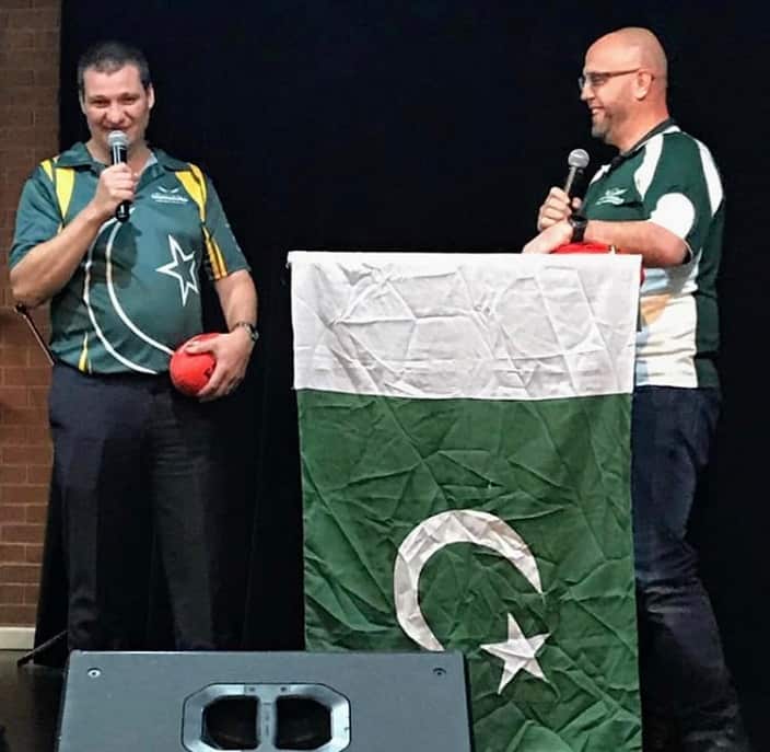 AFL Coach Michael Gallus at a local Pakistani event in Melbourne.