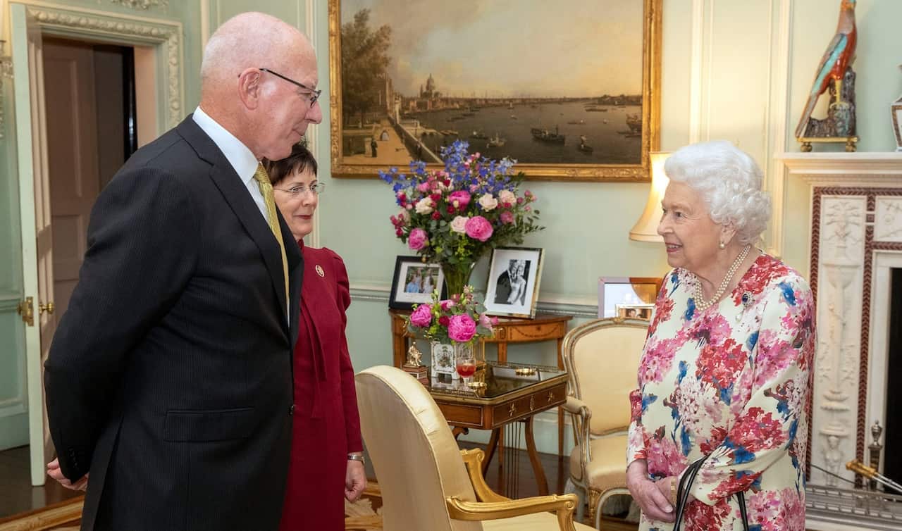 Queen Elizabeth II and Governor-General of Australia General David Hurley