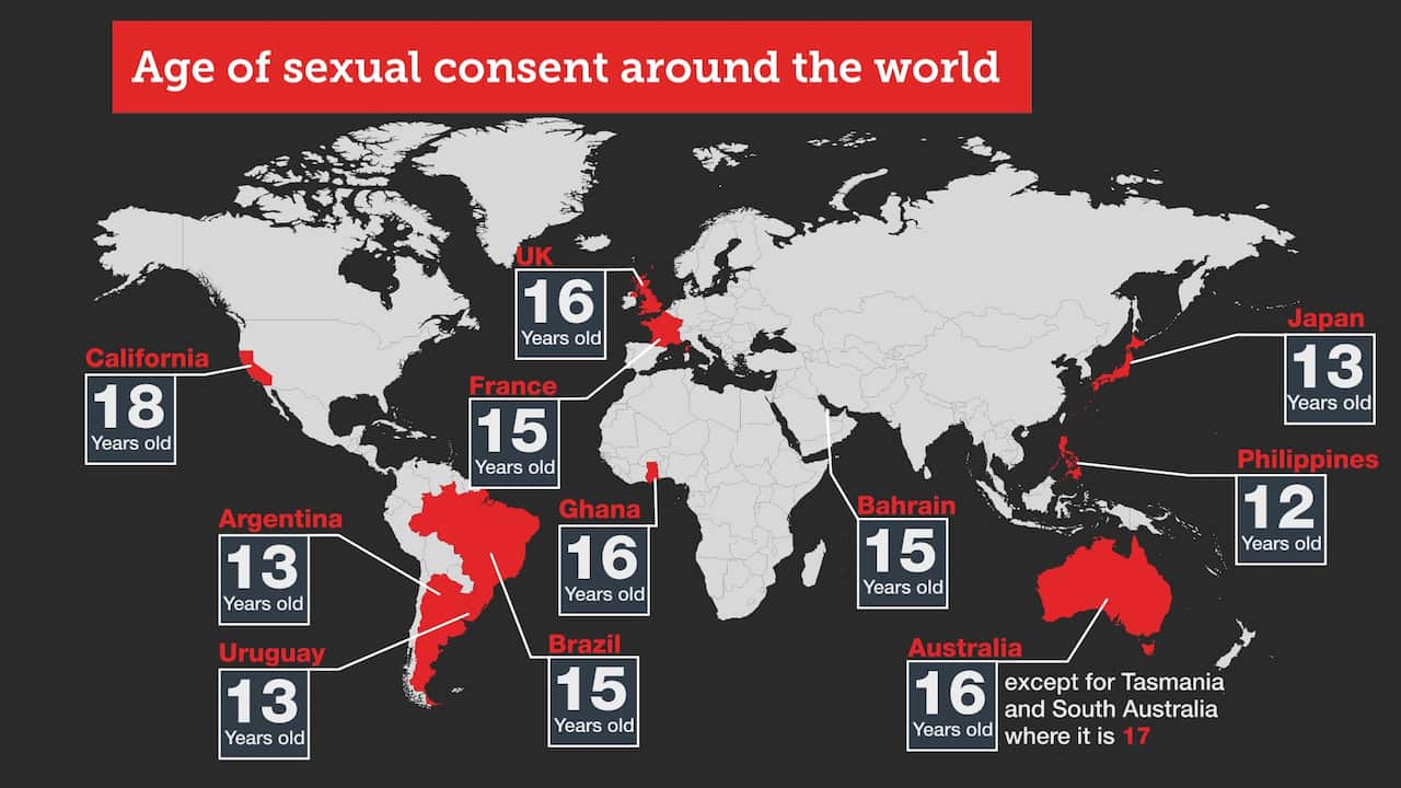 Age of sexual consent around the world.