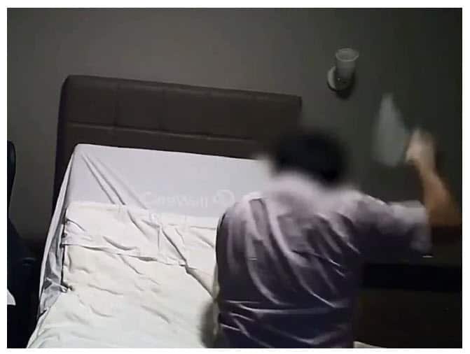 The assault was caught on camera