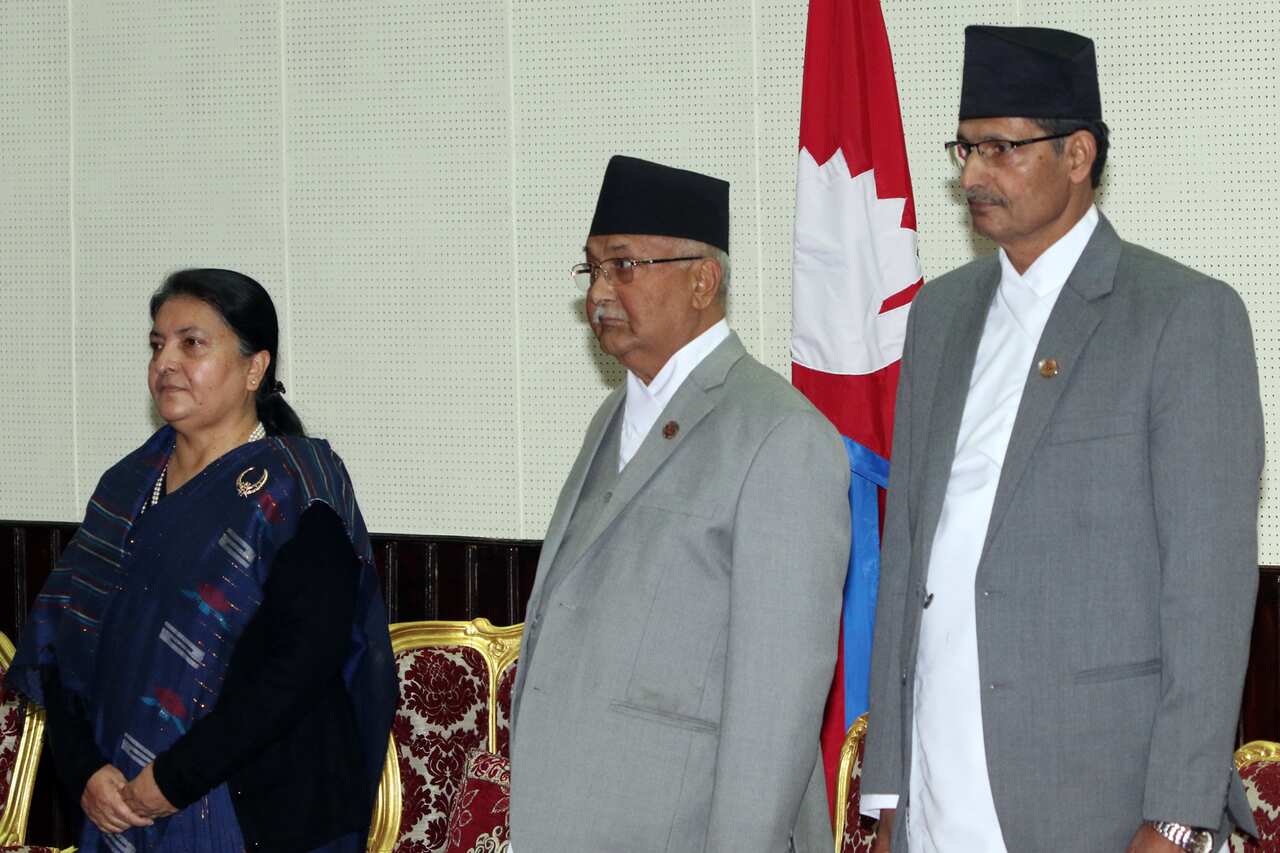 Agni Sapkota sworn in as Nepal Parliament's new speaker.