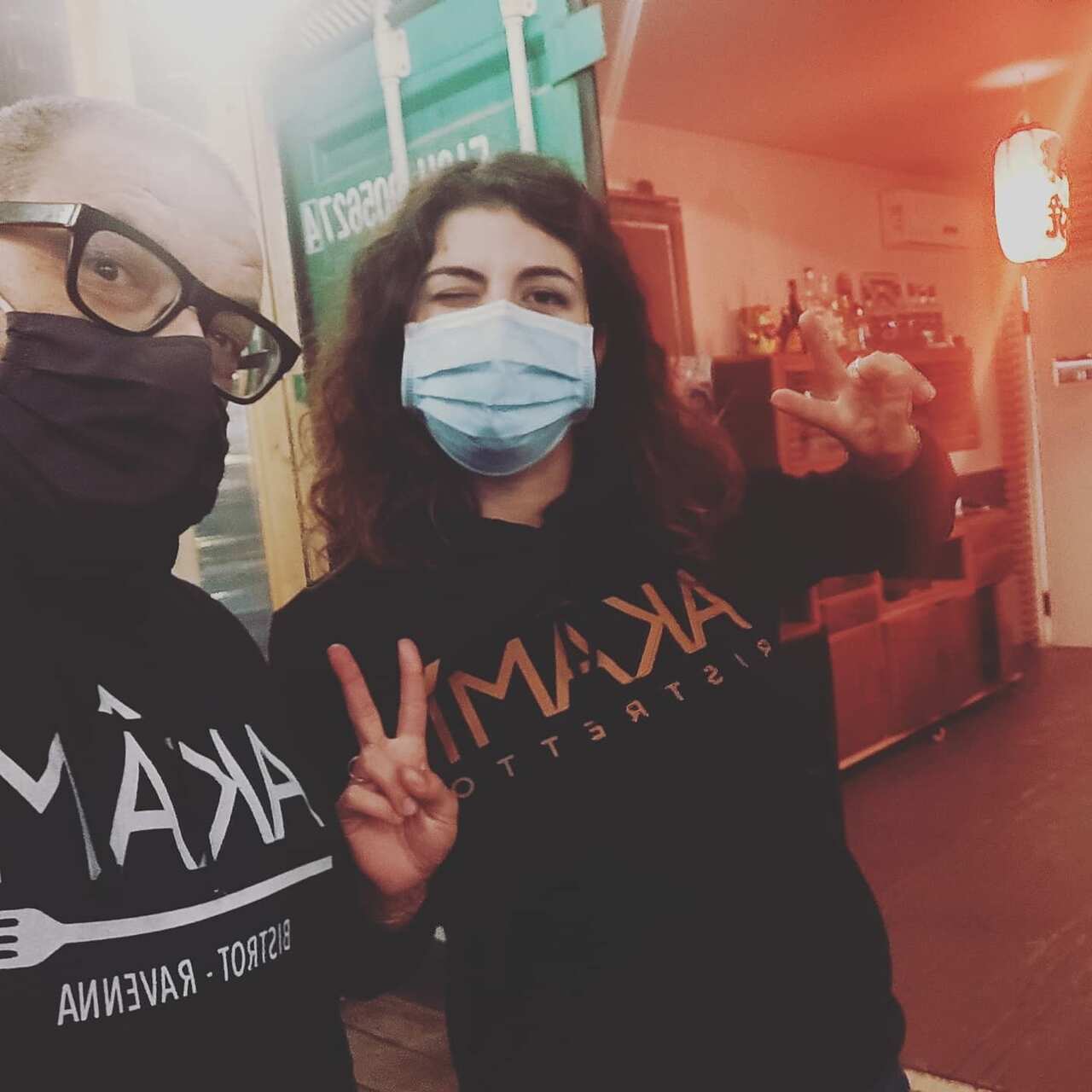 Marco Luongo e Linda Guerrini del ristorante Akâmì Casa&Bottega a Ravenna.