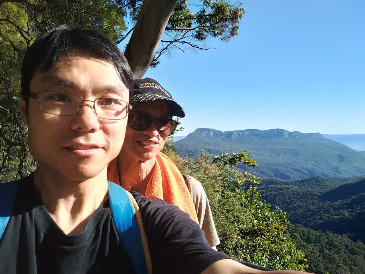 Alan Chan (left) went hiking with Jack Chen last January. 