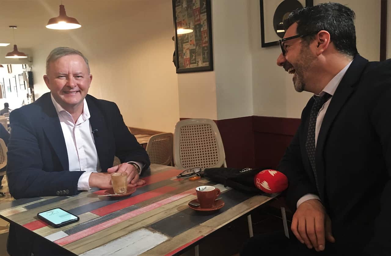 Anthony Albanese with Davide Schiappapietra