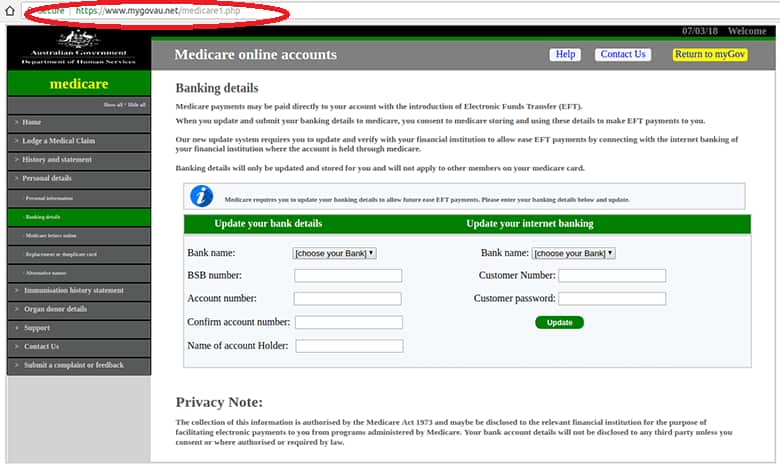 Beware of fake Medicare email
