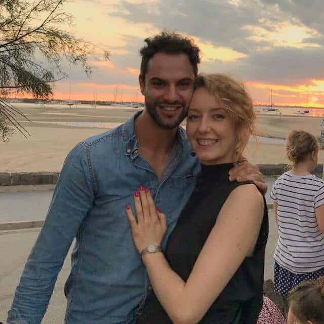 Alex con la sua compagna, Melissa