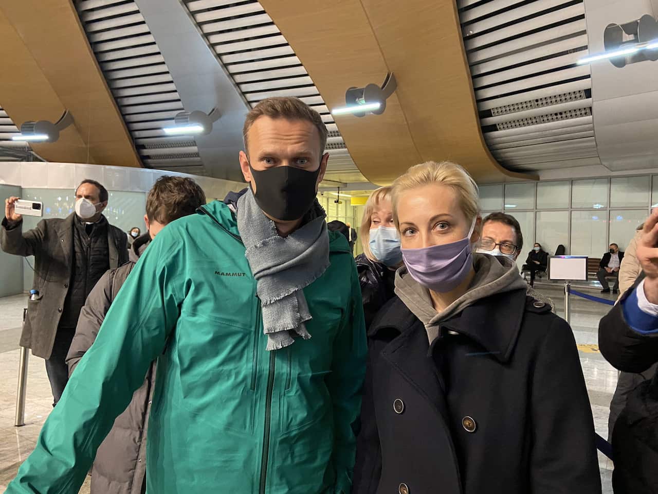Alexei Navalny con la moglie Yulia 