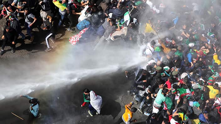 Algerians protest against President Abdelaziz Bouteflika in Algiers, Algeria.