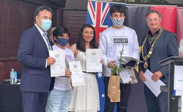 Ali Shikaki and family, citizenship ceremoney