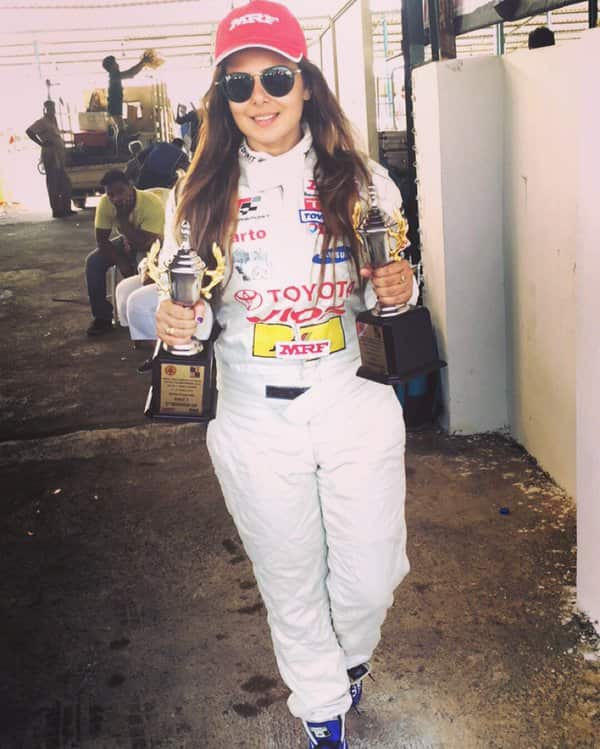 Alisha Abdulla with her trophies