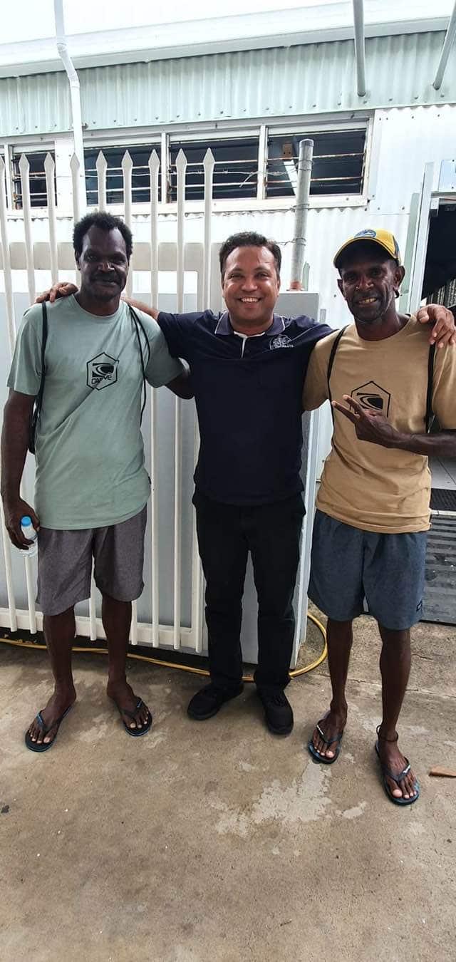 Marine Pilot Bhamaria and the two survivors