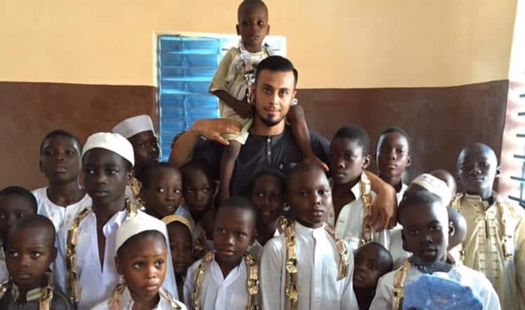 Ali Banat with children
