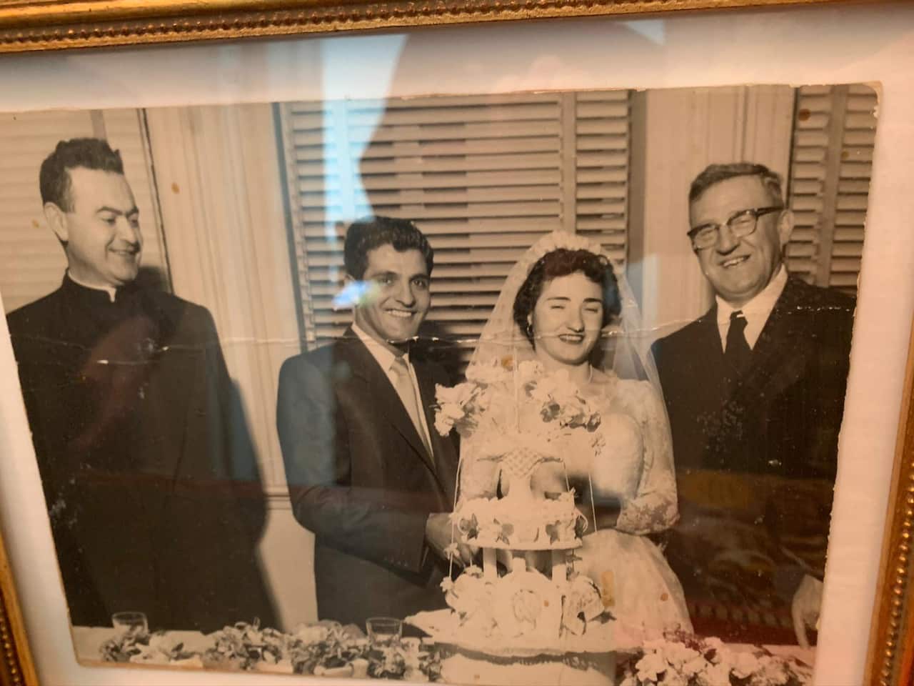 Alba and John on their wedding day.