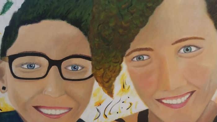 La artista Paola Matthews creó la obra "Amándote".