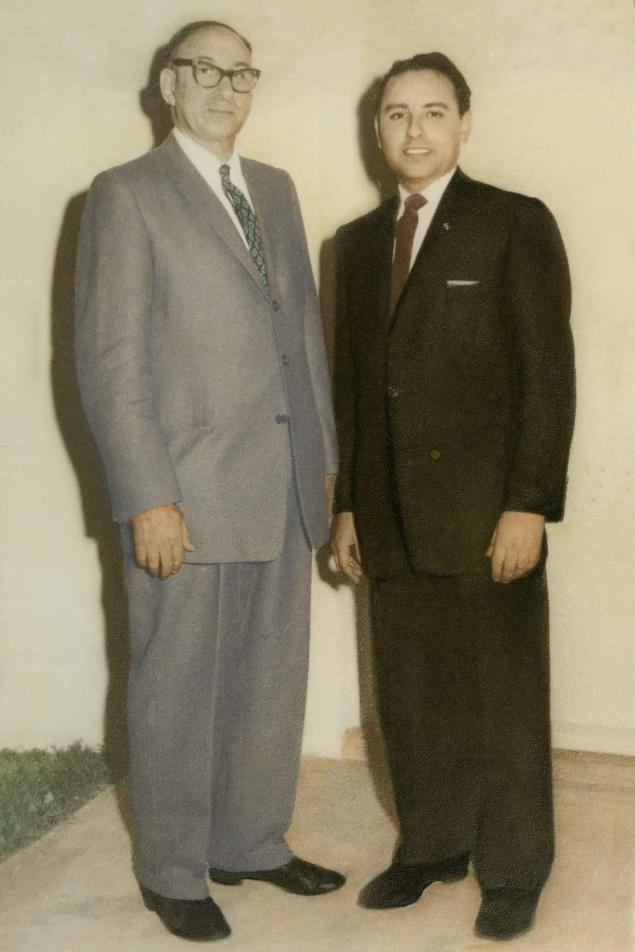 Amir Bux the son of Khwaja Mohammad Bux with Sadiq Bux the grandson of Khwaja M Bux